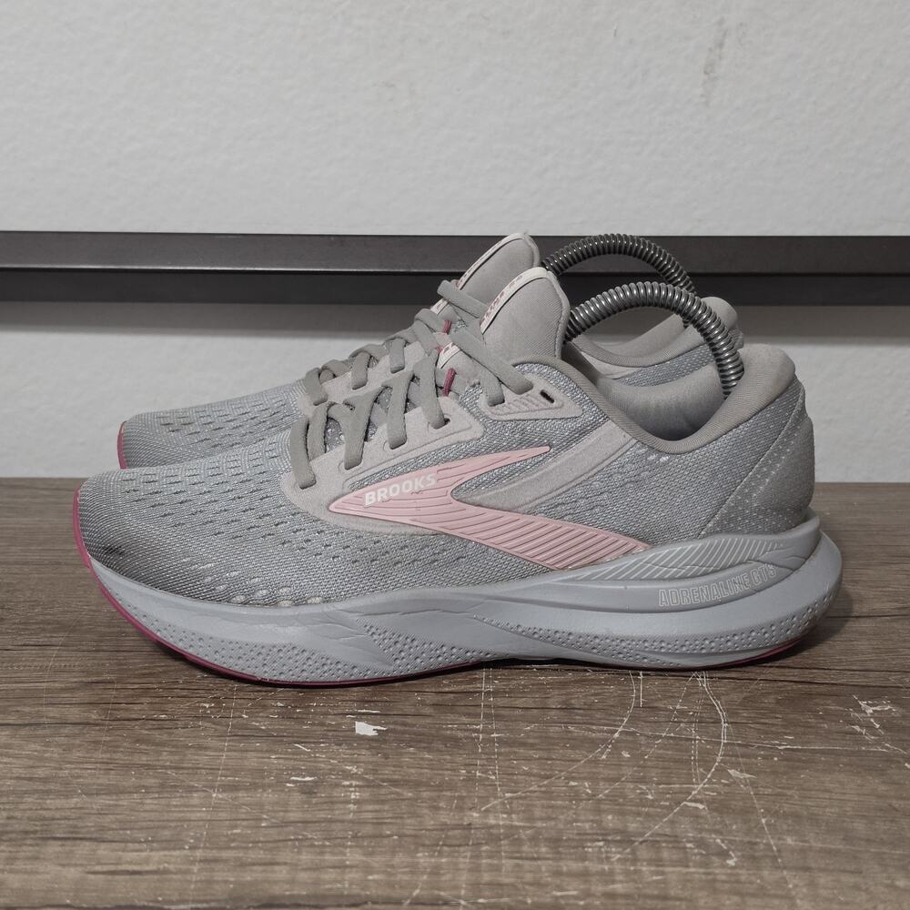 Brooks Adrenaline GTS 24 Women's Running Shoes Size 7.5 Wide Gray - No Insoles